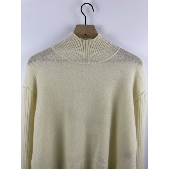 Free People Women's Medium Aubrey 100% Cashmere Boxy Ribbed Turtleneck Sweater - Picture 2 of 10